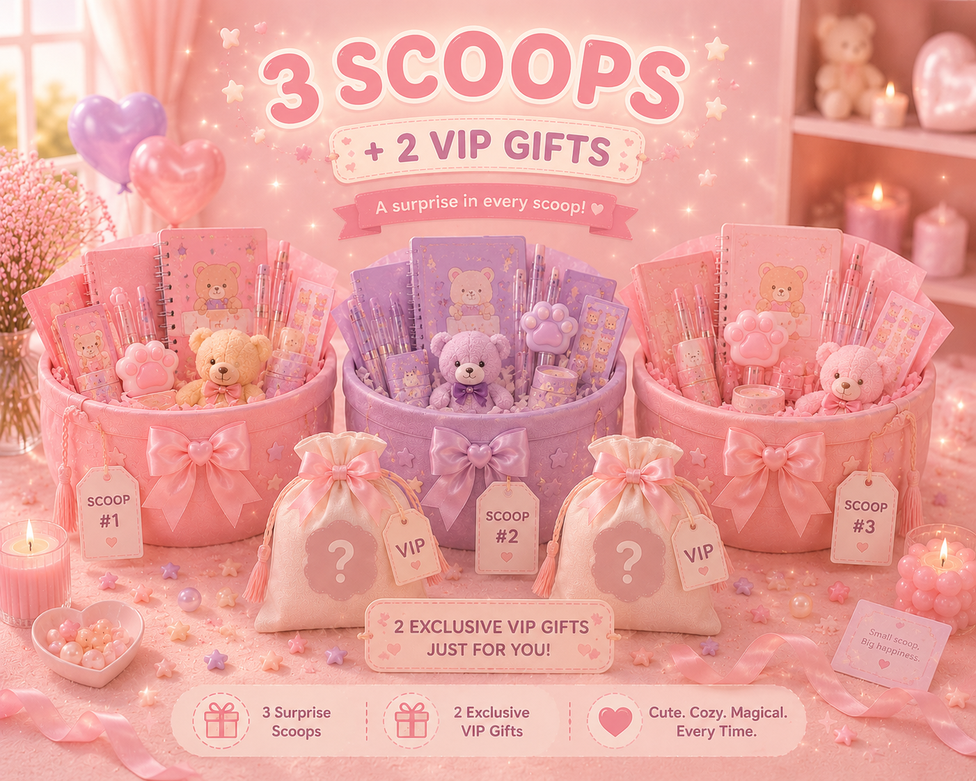 3 Makeup Scoop + 2 VIP Free Gift 💕